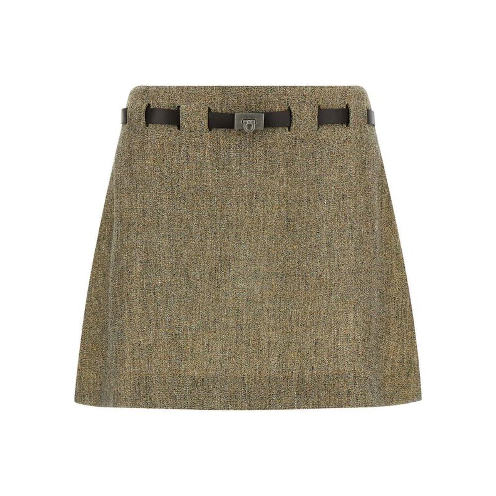 Ferragamo Multicolor Linen Long Women's Skirt